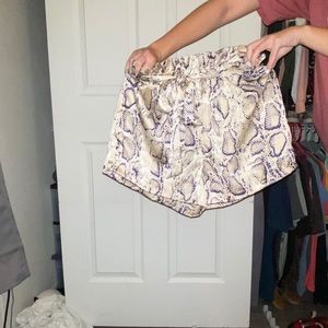SHEIN snakeskin shorts